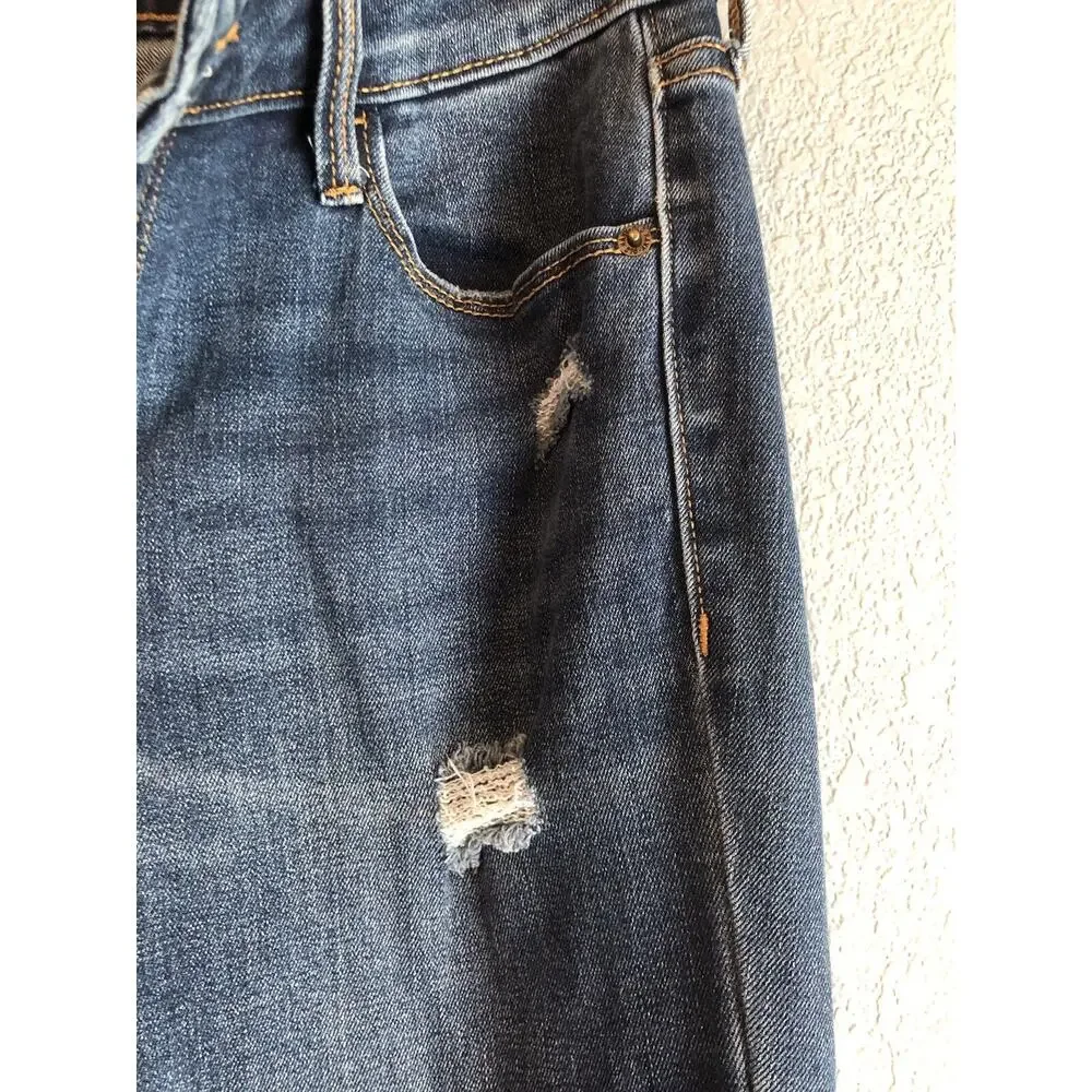 Old Navy Womens Denim 4 Power Straight Medium Wash Blue Jean Mid Rise Pants Boho